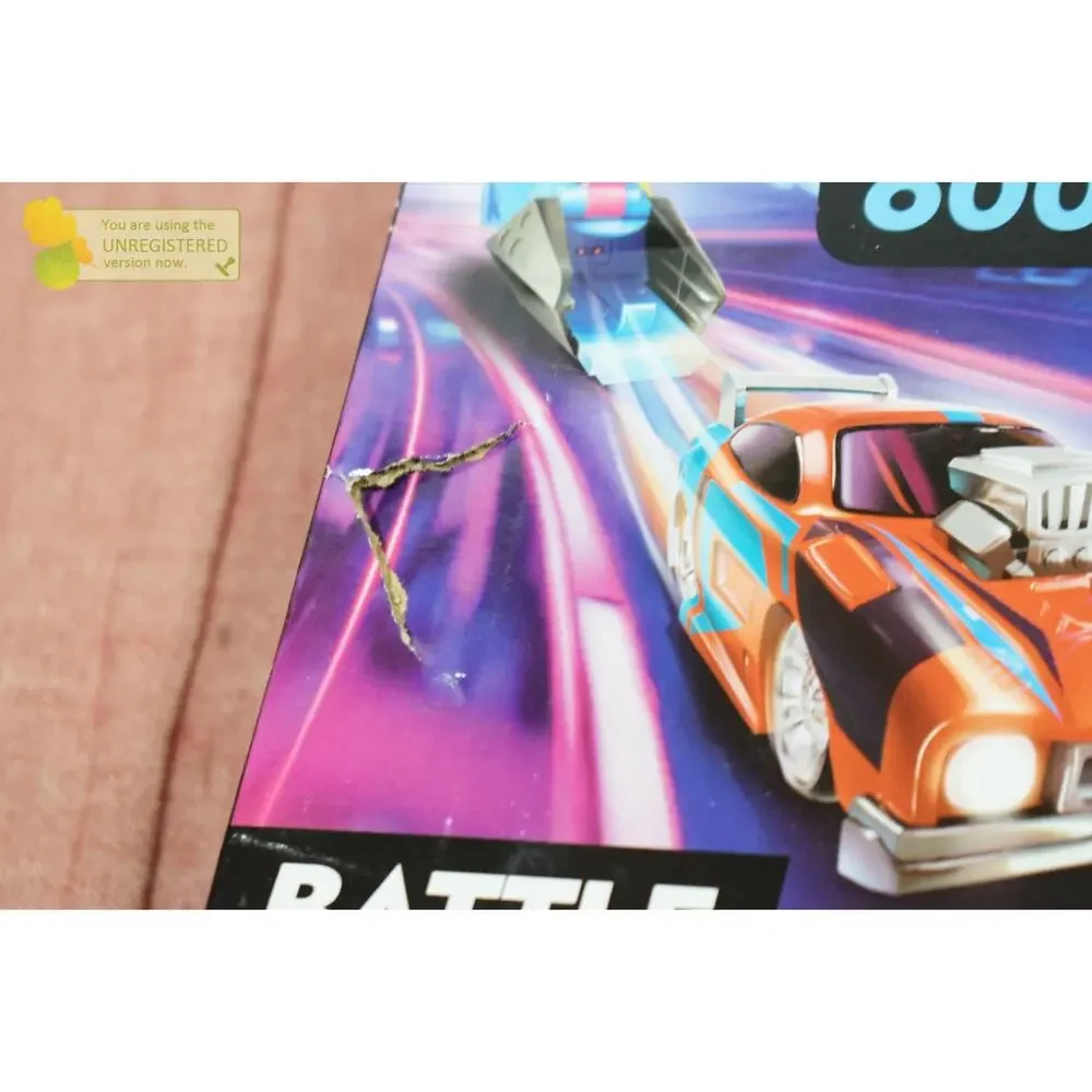 Hyper Burst Battle Racers Purple Yellow Crusher Car and Launcher
